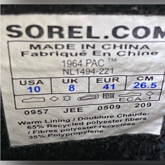 Sorel 1964 PAC Women's Waterproof Winter
Snow Boots Size 10 - Picture 7 of 8